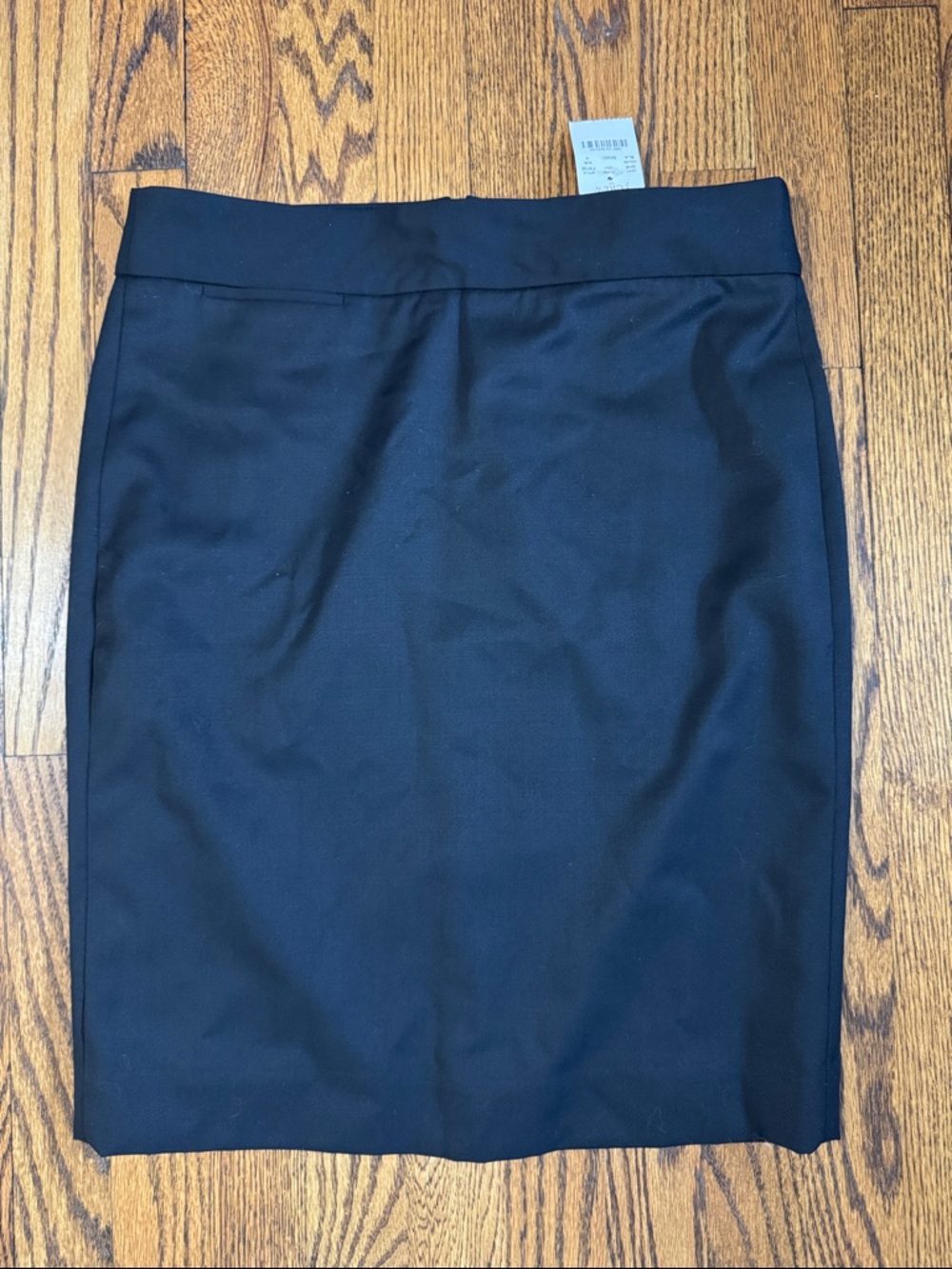 NWT J. Crew Classic Black 70% Wool Pencil Skirt SZ 4
